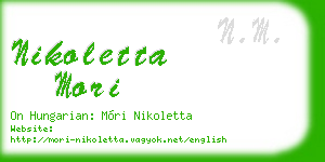nikoletta mori business card